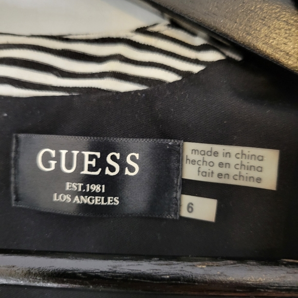 Guess women's black and white striped dress - Picture 3 of 10